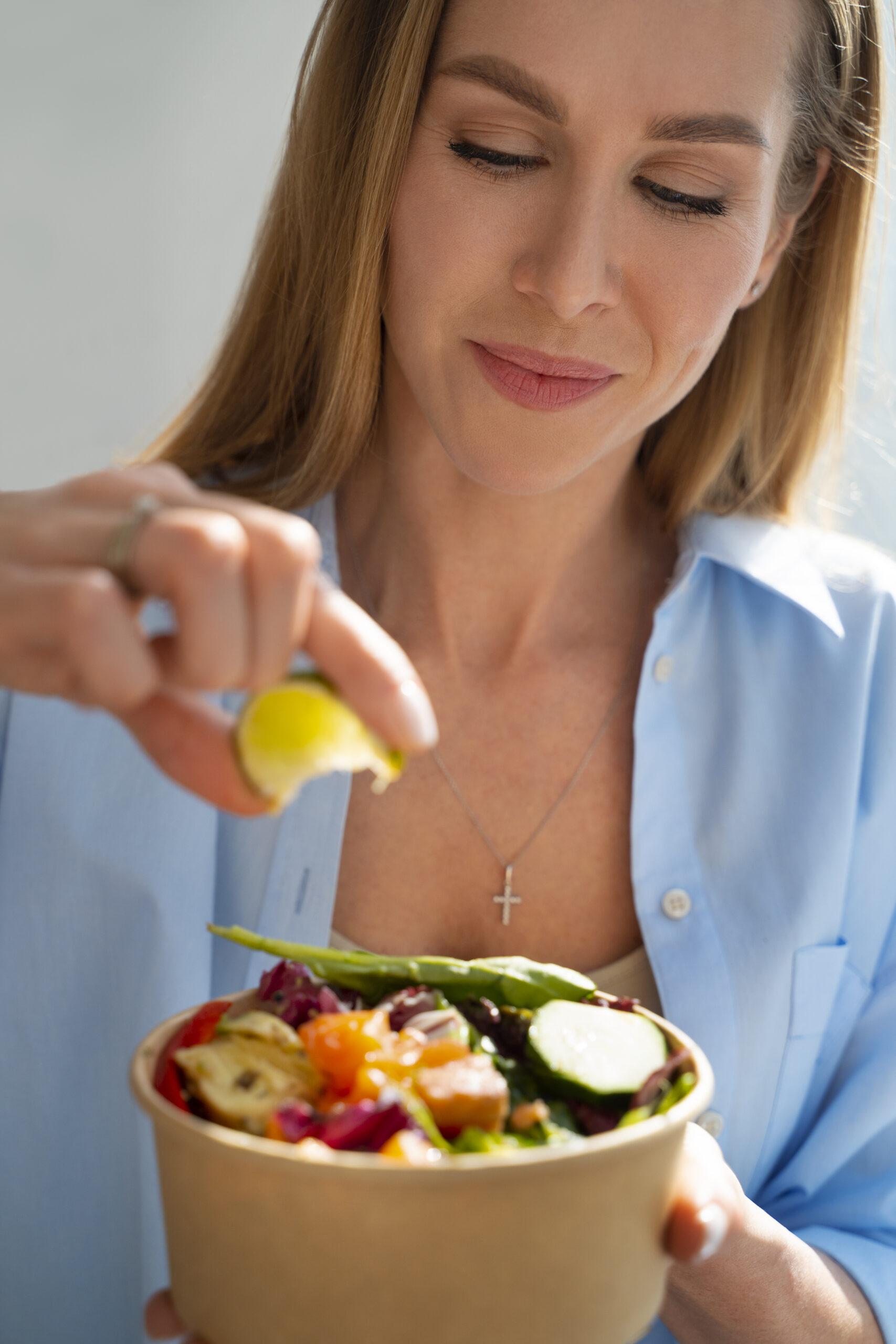 women carry with food